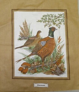 Cranston ~ "Spiel Vögel Bilderbuch" ~ "Fasan" ~ Baumwollstoff ~ 10,25"x15,25" - Bild 1 von 3