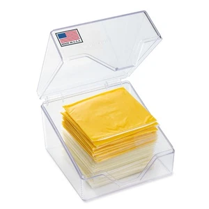 American Sliced Cheese Holder | Airtight Storage Container for Fridge | Hinge... - Picture 1 of 7
