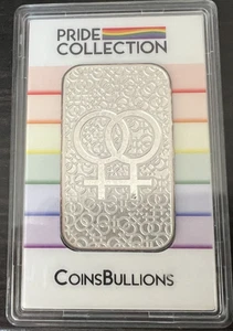 RAR Lesbian Pride 1 oz Silberbarren 0,9999 Pride Collection Münzen Bullions sapphic - Bild 1 von 2