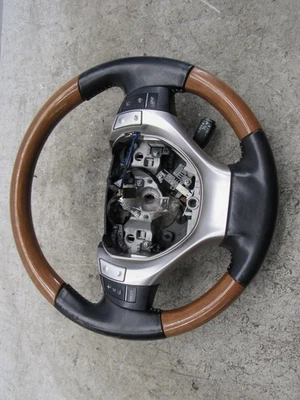 2013 2015 Lexus Es300H Es350 steering wheel bamboo black leather heated OEM — 第 1/4 张图片