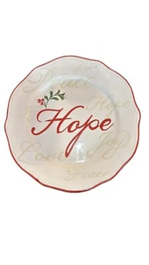 Better Homes and Gardens Winter Forest "Hope" Salad/Dessert Plate 8” - Picture 1 of 6