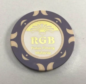 De colección RGB PULAU PINANG MALASIA Suministros de Casino Tarjeta de Visita Casino Chip - Imagen 1 de 2