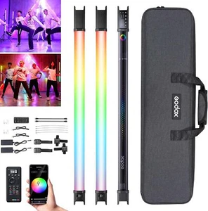 2Pcs Godox TL60 RGB LED Video Tube Light 2700K-6500K with RC-R9 Remote Control - Picture 1 of 14
