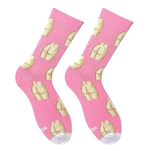 Pink-White Custom Socks | Funny Socks | Stylish and Quirky for All - Bild 1 von 2