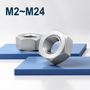 Hex Nuts M2 M2.5 M3 M4 M5 M6 M8 M10~M24 Metric 316 Stainless Steel Hex Nuts - Picture 1 of 9