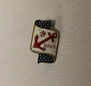 Raro!! Spilla Marina Epoca Seconda Guerra Mondiale Argento Sterling con Smalto Marina Società Soccorso Ancora - Foto 1 di 2