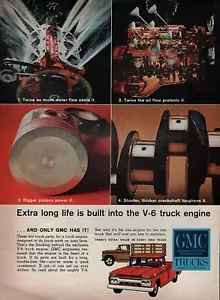 Camioneta GMC 1963 ""Vida extra larga"" anuncio en color original - Imagen 1 de 1