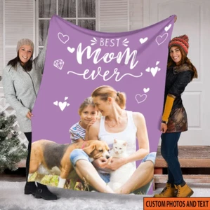 Custom Photos Message SOFA BLANKET Halloween Gift Best Price Christmas Gift - Picture 1 of 3