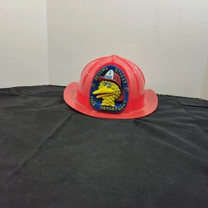 Sesame Street Vintage Fire Department Big Bird Kids Fire Helmet Complete w/ Band - Picture 1 of 20