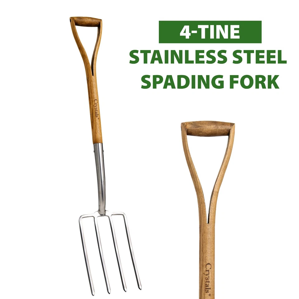 Stainless Steel Digging /Border Spade Or Fork Ash Handle Garden Soil Wood Handle - Image 1 of 4