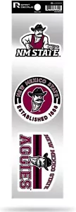 New Mexico State Aggies Triple Retro Throwback Spirit Decals Flat Vinyl Auto... - Picture 1 of 1