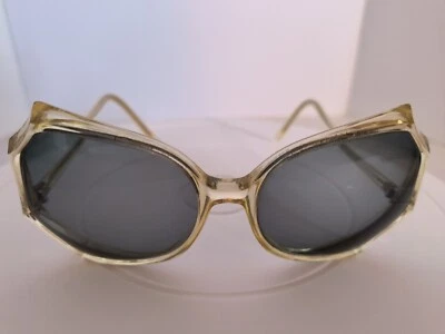 VINTAGE 1980s DIAMOND-3 54x18 SUNGLASSES Geometric Hexagon Frames Hong Kong - Image 1 of 4