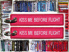 Keyring KISS ME BEFORE FLIGHT tag perfect gift air hostess pilot