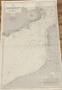 113cm x 72cm Admiralty Chart Approaches Dover Strait Coast Vintage Large Display - Picture 1 of 16