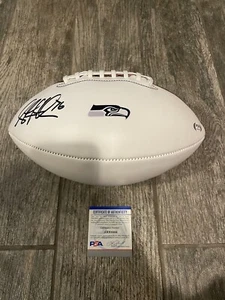 STEVE HUTCHINSON SIGNED FOOTBALL SEATTLE SEAHAWKS PSA/DNA COA AUTOGRAPHED HOF - Picture 1 of 1