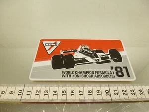 VINTAGE F1 STICKER - KONI - SHOCK ABSORBERS 1981 - BRABHAM BT52 BMW - GOOD COND - Imagen 1 de 4