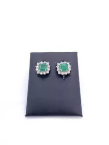 Ohrstecker 750 WG mit Smaragd 2,6 ct. und Brillanten - Bild 1 von 2