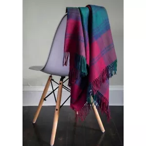 100% LambsWool Blanket | Lochcarron Of Scotland | Lindsay | Made In Scotland - Picture 1 of 3