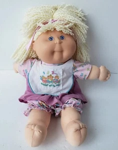 Cabbage Patch Kids Doll Blonde Hair Blue Eyes 1991 Hasbro - Picture 1 of 15