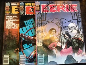 EERIE MAGAZINE #91 92 93 WARREN PUBL 1978 MAITZ MCQUAITE COVERS - Picture 1 of 7
