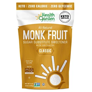 Monk Fruit Sweetener, Classic - Non GMO - Gluten Free - Sugar Substitute - Koshe - Picture 1 of 12
