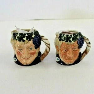 Taza jarra Toby personaje ""Bacchus"" Royal Doulton D 6521 1958 2 1/2" miniatura - Imagen 1 de 6