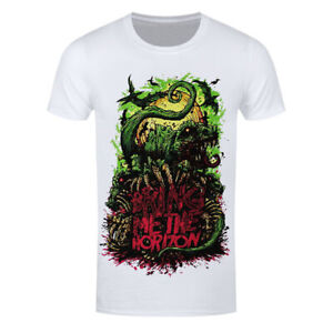 Bring Me The Horizon T-Shirt BMTH Dinosaur Band Official New White