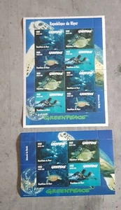 NIGER 1998 GREENPEACE- TURTLES -ANIMAUX DU MONDE SHEET &M/SHEET MNH - Picture 1 of 1