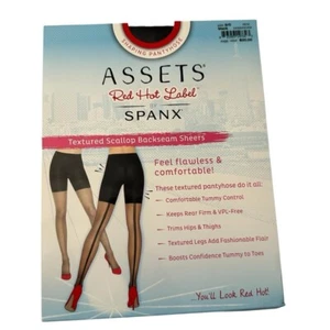 Assets Red Hot Label by SPANX schwarz strukturiert überbackene Rücknaht transparent Gr. 3C neu mit Etikett - Bild 1 von 6