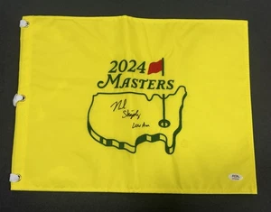 Neal Shipley Signed 2024 Masters Golf Flag Low Am Autographed Auto ~ PSA COA - Picture 1 of 2