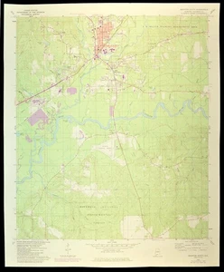 East Brewton Map Spring Hill Alabama Pea Ridge Escambia Natl Experimental Forest - Picture 1 of 8
