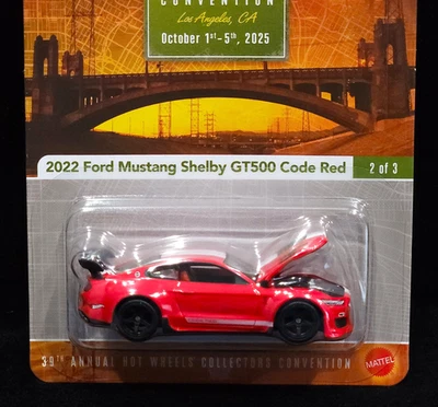 Coche de convención Hot Wheels 22 2022 Ford Mustang Shelby GT500 código rojo 2025/6200 Foto 1 de 4