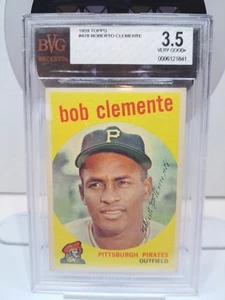 BGS BVG BECKETT 3.5 VG+ 1959 TOPPS #478 ROBERTO BOB CLEMENTE (G132) - Picture 1 of 6