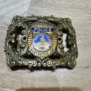 Raro 1982 Barón Hebilla de Latón Somerville, Insignia Auxiliar de Teniente de Policía Masiva - Imagen 1 de 24