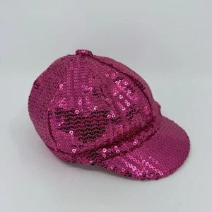 Disney Parks Youth Pink Glitter Sparkly Newsboy Hat Y2K Cute Vibes - Picture 1 of 8