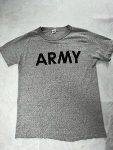 Camisa de Colección Años 80 Campeón Ejército Para Hombres L Puntada Única Gris Hecha en EE. UU. - Imagen 1 de 8