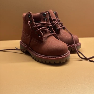 Timberland Boot Toddler 5 Boy Girl Red Leather 6588R - Image 1 of 4