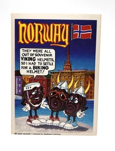 California Raisins 1988 World Tour Sticker Card #18 Norway - Picture 1 of 2