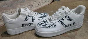  Custom Nike/Dior Air Force 1 Size 8 Shoes Sneakers - Picture 1 of 9