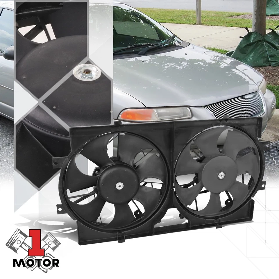 OE Style Radiator Cooling Fan Assembly for 95-00 Chrysler Cirrus/Dodge Stratus - Image 1 of 4