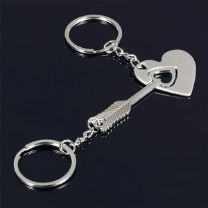 2 x 1 Llaveros metalicos corazon y flecha, amor, love, I love you -Envio GRATIS - Foto 1 di 9