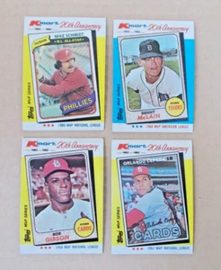 MLB 1982 Topps MVP Series K-Mart 20th Anniversary Baseball Cards 4 Card Lot - Picture 1 of 3