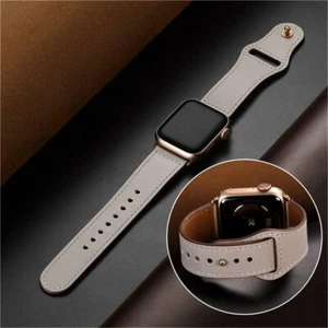 49/46/45mm Leather Watch Band Strap for Apple Watch SE Series 10 9 8 7 42/41/40 - Picture 1 of 21
