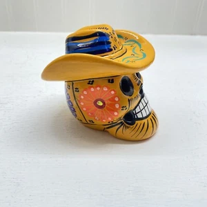 Day Of The Dead Sugar Skull Dia De Los Muertos Mexico Cowboy - Picture 1 of 8