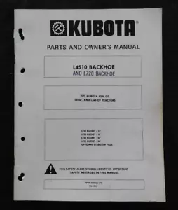 Kubota L295 L345 Traktor L4510 L720 Heckbagger " Betreiber Teile Katalog Manuell - Bild 1 von 3