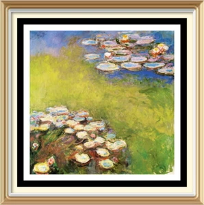 30 yr Old Vintage Home Decor Landscape Wall Art by CLAUDE MONET - WATER-LILIES - Picture 1 of 1
