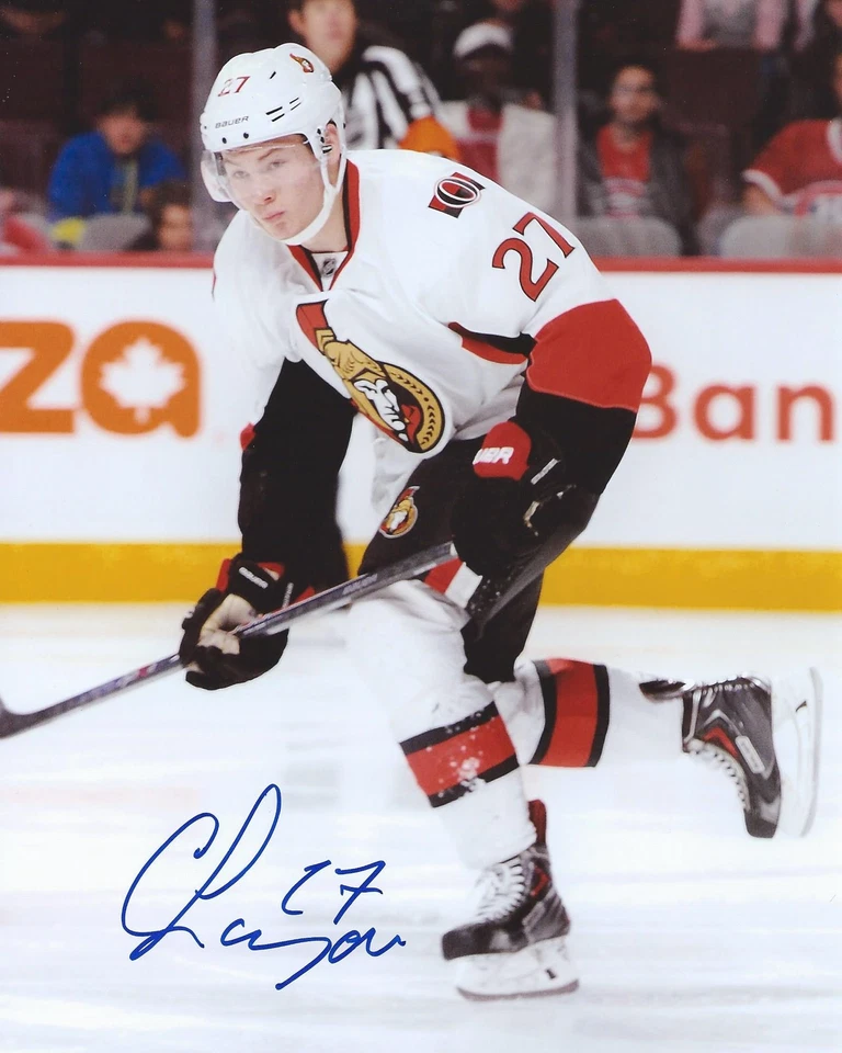 Curtis Lazar Signed 8x10 Photo Ottawa Senators Autographed COA C - Imagem 1 de 1