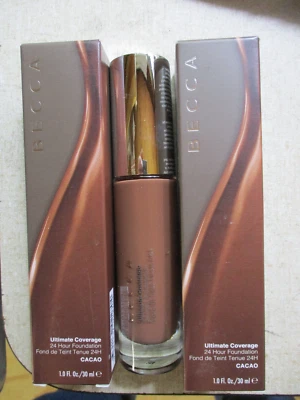 LOT OF 2 NEW Becca Ultimate Coverage 24-hour Foundation CACAO 1Oz B326 - Image 1 of 2