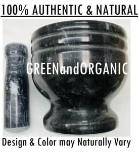 NATURAL STONE Mortar & Pestle Spice Grinder Molcajete Heavy Duty Granite/Marble - Picture 1 of 12