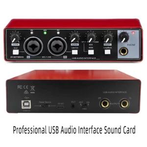 Professional Usb Audio Interface Sound Card For Studio Equipment Live Recording - Picture 1 of 10